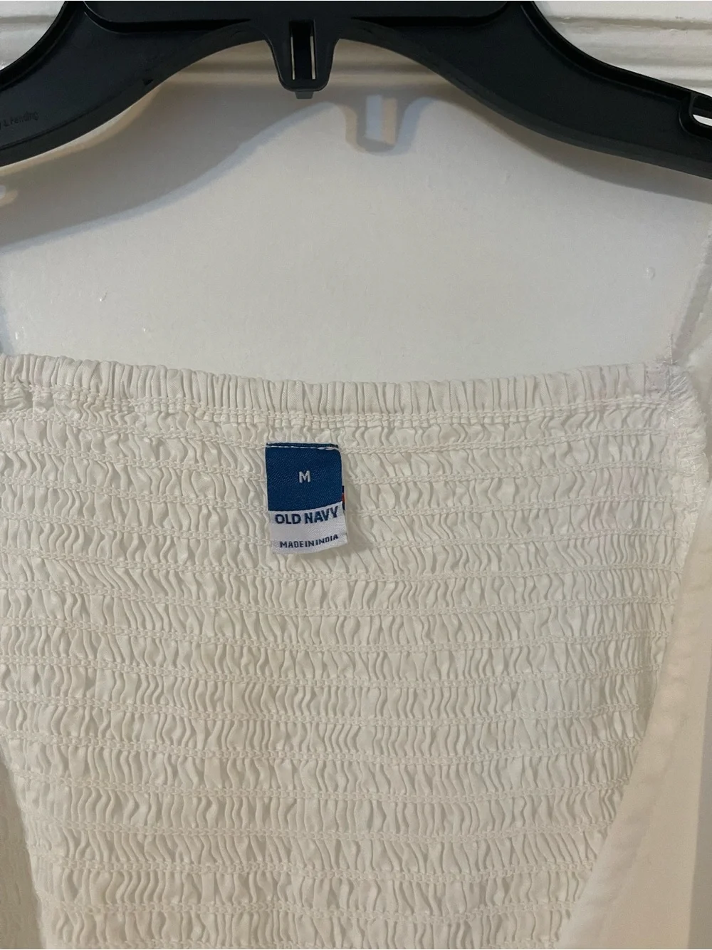 Old navy smocked back puff sleeve wrap blouse